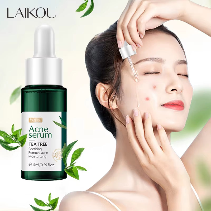 Green Tea Face Serum Oil-Control Anti-Aging Shrink Pores Acne Treatment Whitening Moisturizing Tea Tree Essence Skin Care