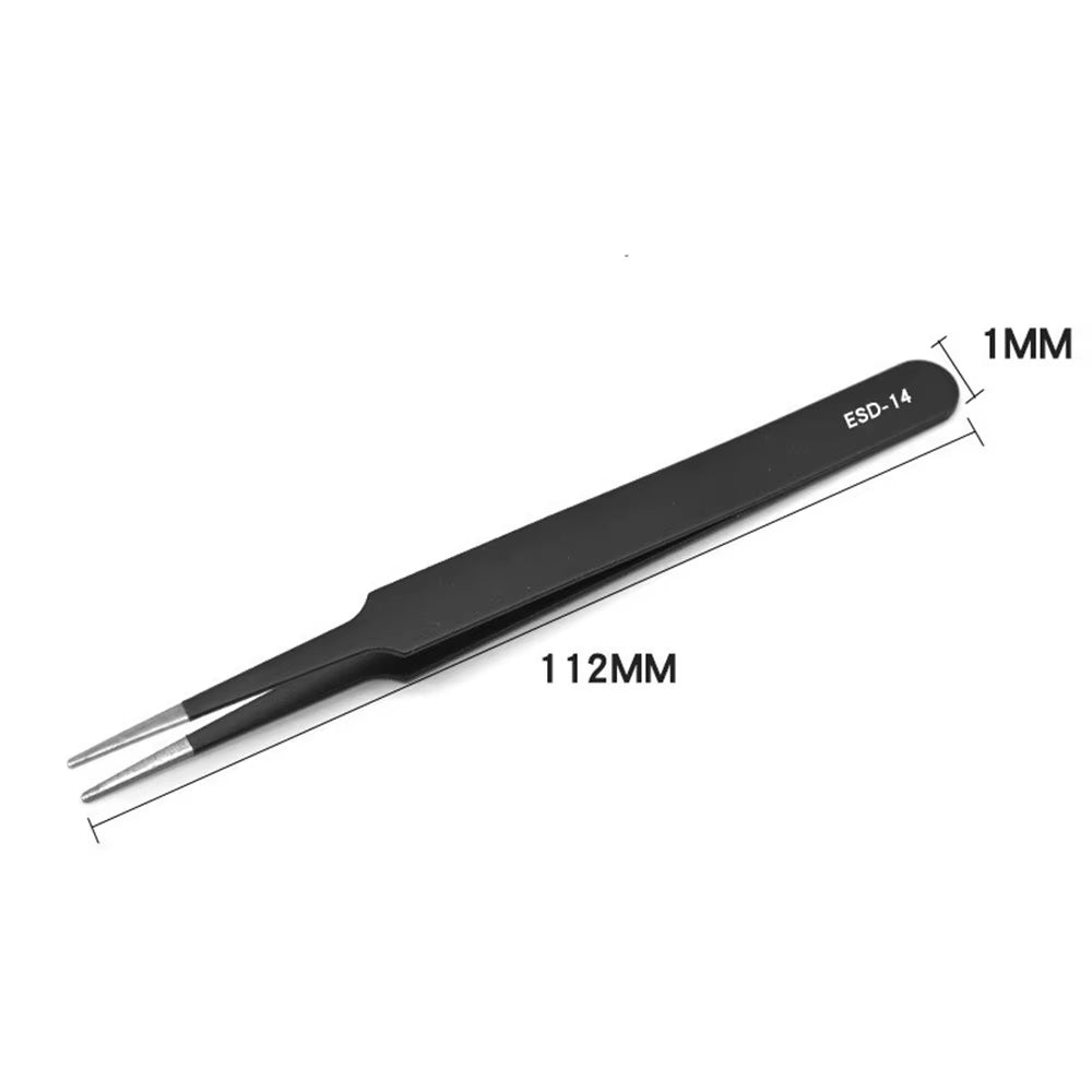 Stainless Steel Straight and Curved Eyelashes Tweezers Eyelash Extension Tweezers Anti-Static Makeup Tools for False Eyelashes