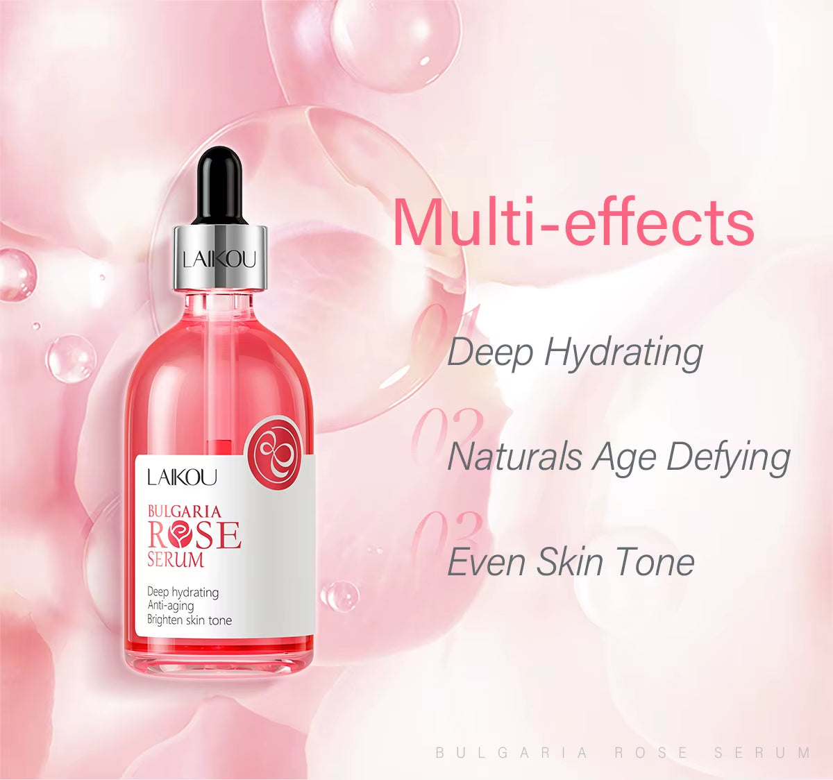 Sakura Face Serum Rose Essence Moisturizing Firming Brightening Fade Fine Lines Beauty Facial Skin Care Products 100Ml