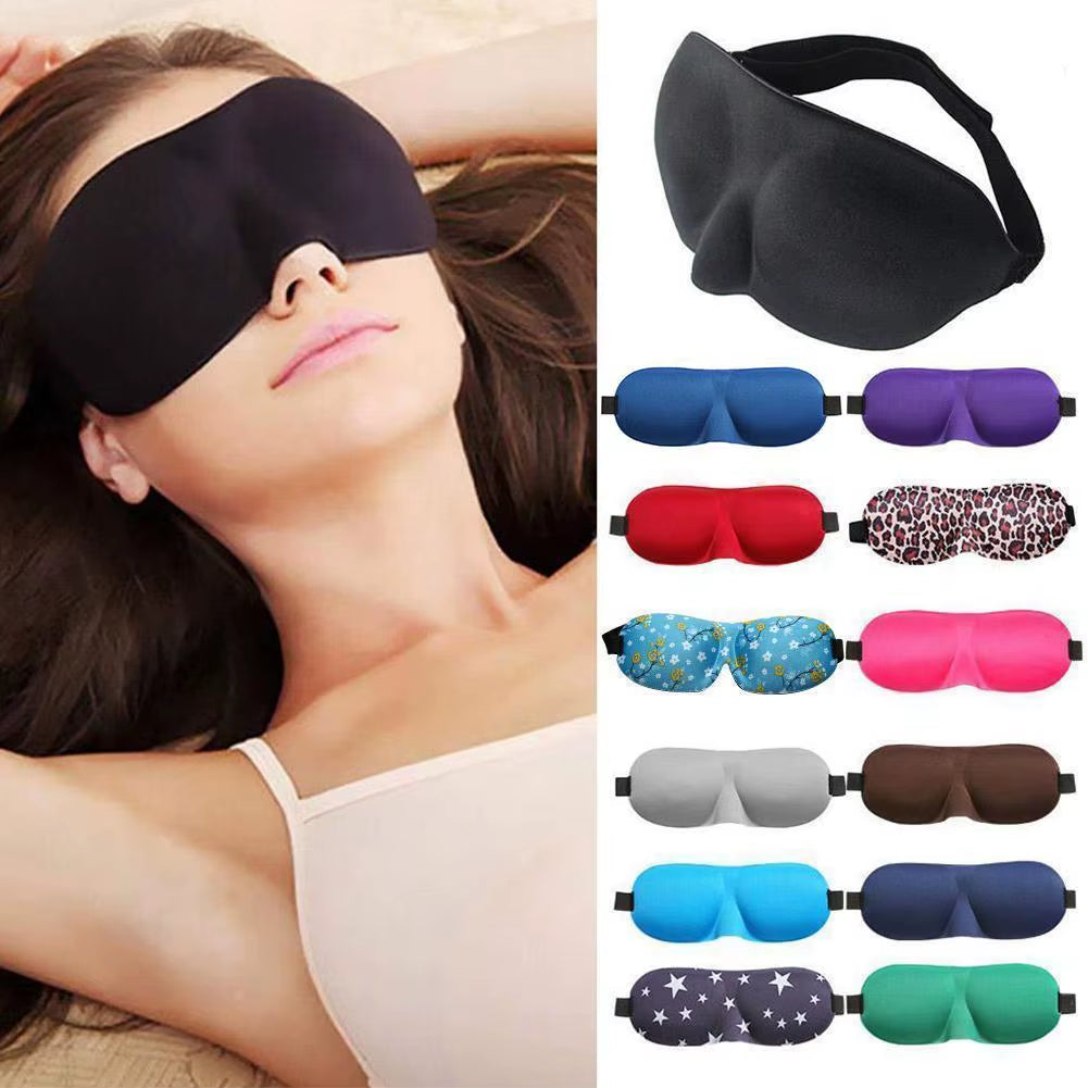 3D Ultra-Soft Breathable Fabric Eyeshade Sleeping Eye Mask Portable Travel Sleep Rest Aid Eye Mask Cover Eye Patch Sleep Mask