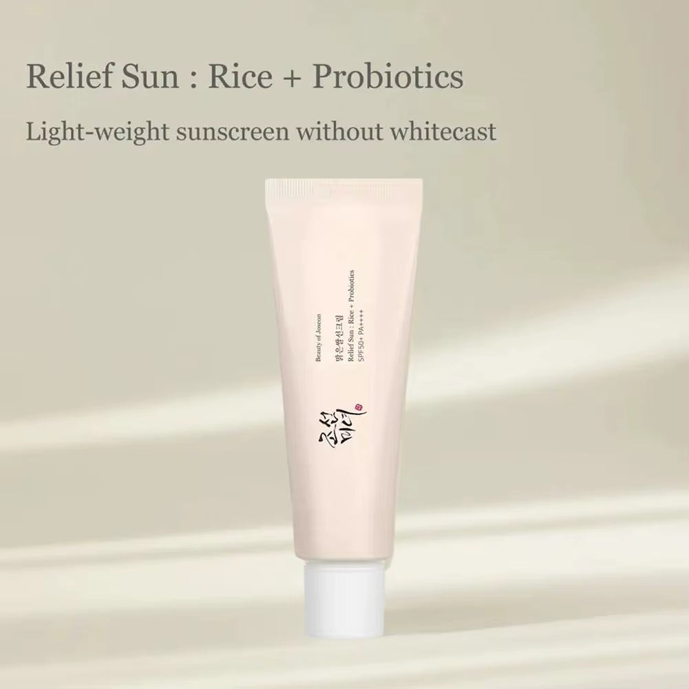 Korean Rice Probiotics Sunscreen Relief Sun Spf 50+ High Sun Protection Hydrating Moisturizing Skin Sun Lotion Oil Control