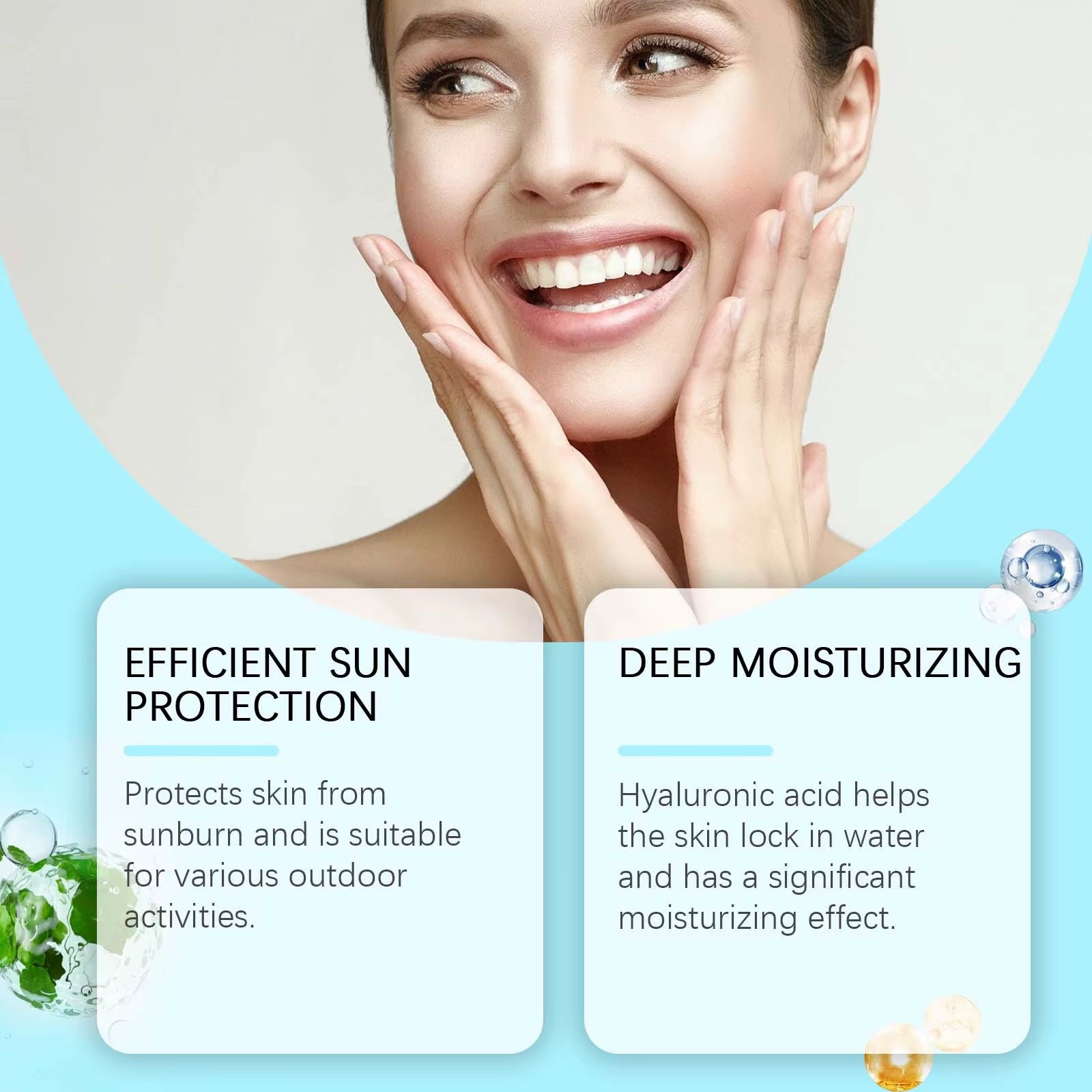 UV Protection Cream Spf 50 for Face Oil Control anti UV anti Oxidant Moisturizing Skin Care Waterproof anti Sweat Sun Cream 20G