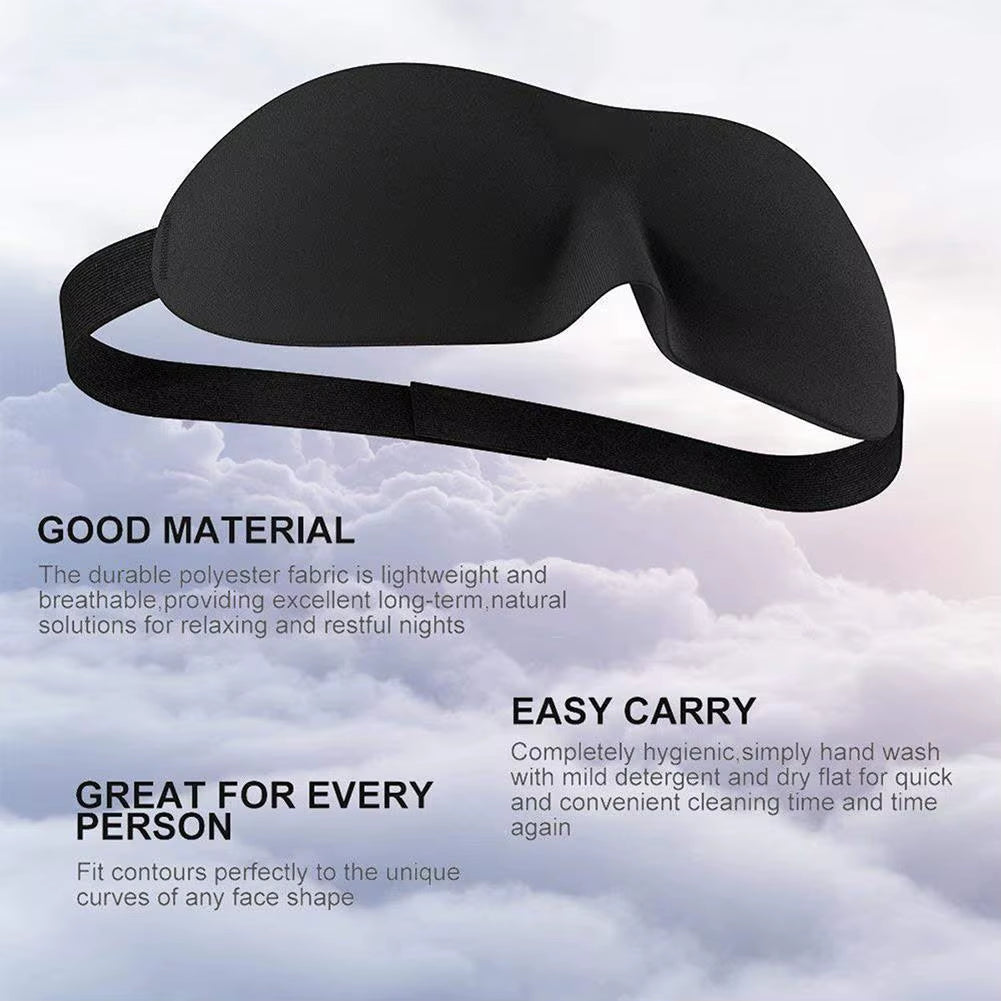 3D Ultra-Soft Breathable Fabric Eyeshade Sleeping Eye Mask Portable Travel Sleep Rest Aid Eye Mask Cover Eye Patch Sleep Mask