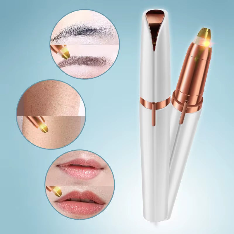 Electric Eyebrow Trimming Tool for Beginners Automatic Electric Eyebrow Trimmer Nose Hair Shaving Brush Scraper 1Pc