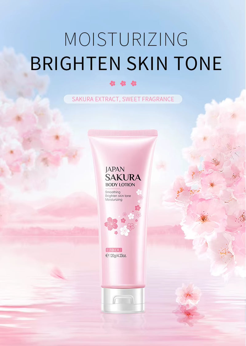 Cherry Blossoms Body Lotion Skincare Exfoliating Moisturizing Nourishing Brightening Body Creams 120G