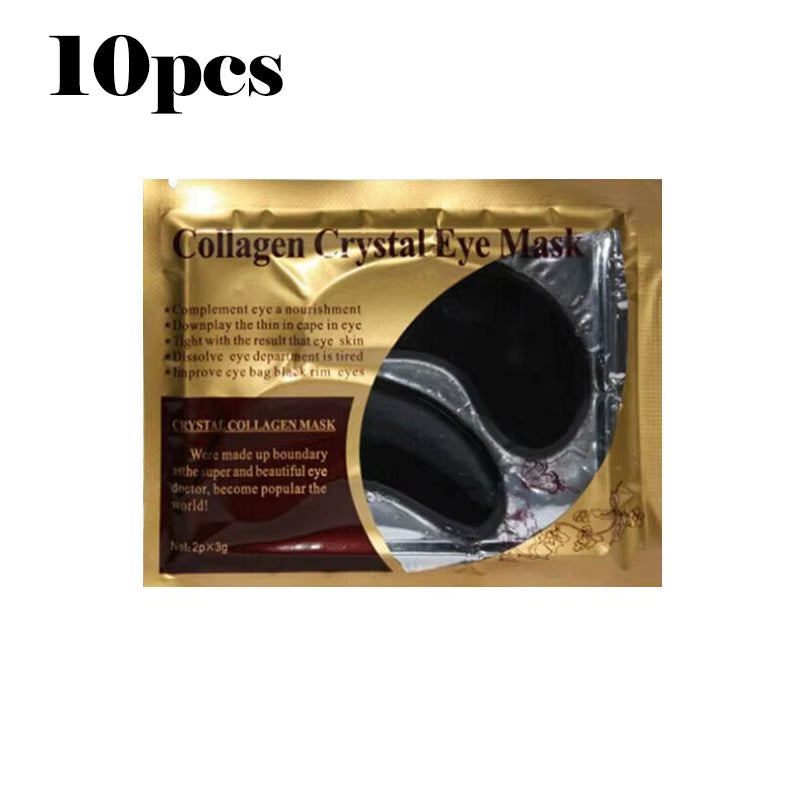 10Pcs Gold Powder Eye Mask Crystal Collagen Anti-Aging Dark Circles Acne Beauty Patches for Eye Skin Care Korean Cosmetics