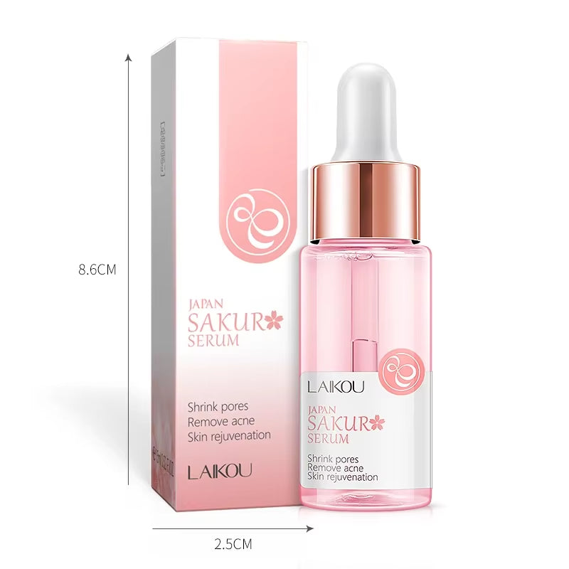 Sakura Face Essence anti Wrinkle Serum Shrink Pores Anti-Aging Moisturizing Dry Skin Care 17Ml