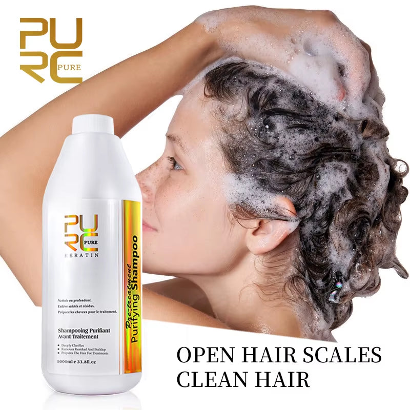 Hair Purifying Shampoo Conditioner Keratin Hair Treatment Straightening Smoothing Professional Hair Care Salon Products