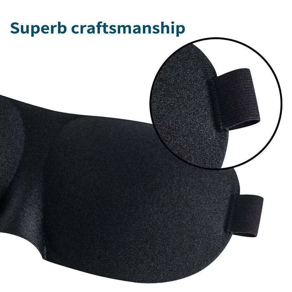 3D Ultra-Soft Breathable Fabric Eyeshade Sleeping Eye Mask Portable Travel Sleep Rest Aid Eye Mask Cover Eye Patch Sleep Mask