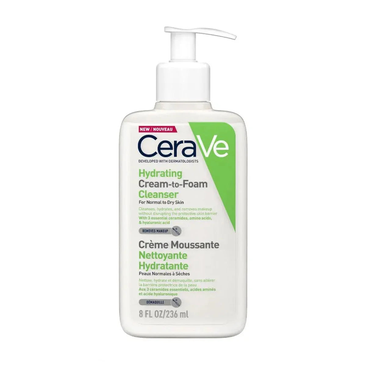 Cerave Hydrating Cream-To-Foam Cleanser