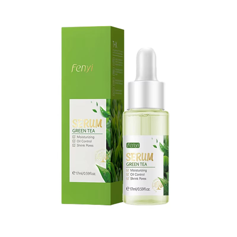 Green Tea Face Serum Oil-Control Anti-Aging Shrink Pores Acne Treatment Whitening Moisturizing Tea Tree Essence Skin Care