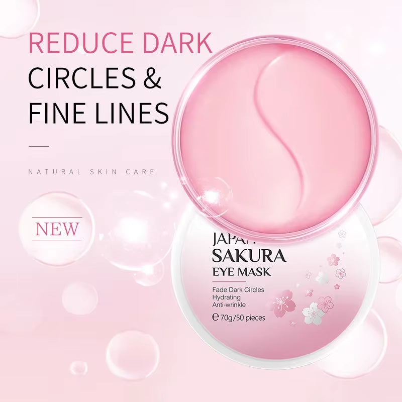 Japan Sakura Eye Mask Fade Dark Circles Hydrating Moisturizing Care Eyes Mask 50Pcs