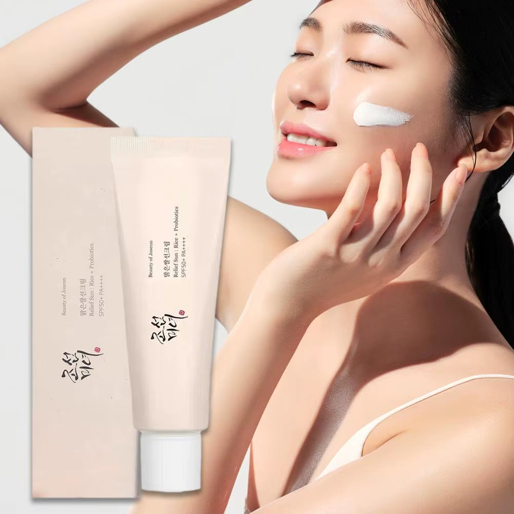 Korean Rice Probiotics Sunscreen Relief Sun Spf 50+ High Sun Protection Hydrating Moisturizing Skin Sun Lotion Oil Control