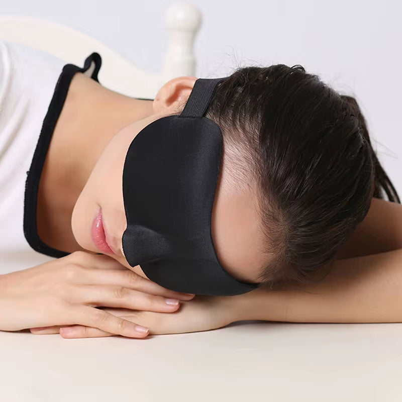 3D Ultra-Soft Breathable Fabric Eyeshade Sleeping Eye Mask Portable Travel Sleep Rest Aid Eye Mask Cover Eye Patch Sleep Mask